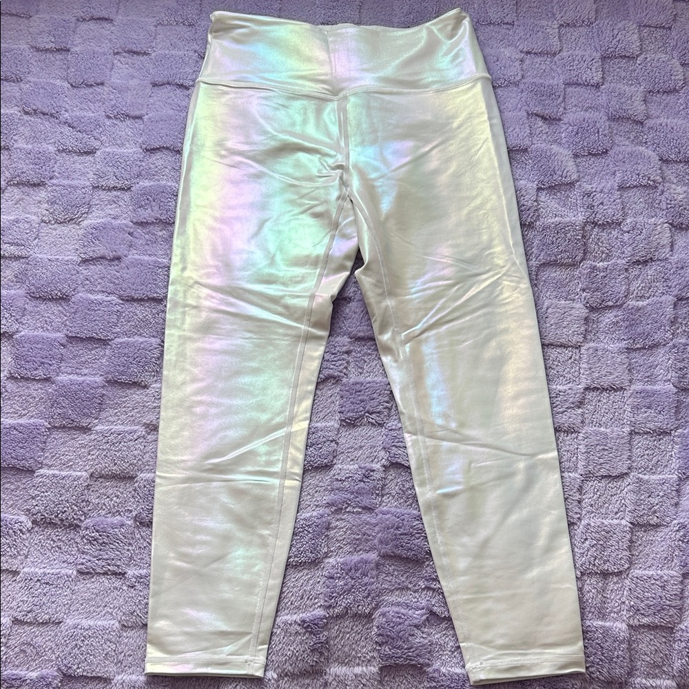 ZYIA women’s Shiny White pearl Leggings